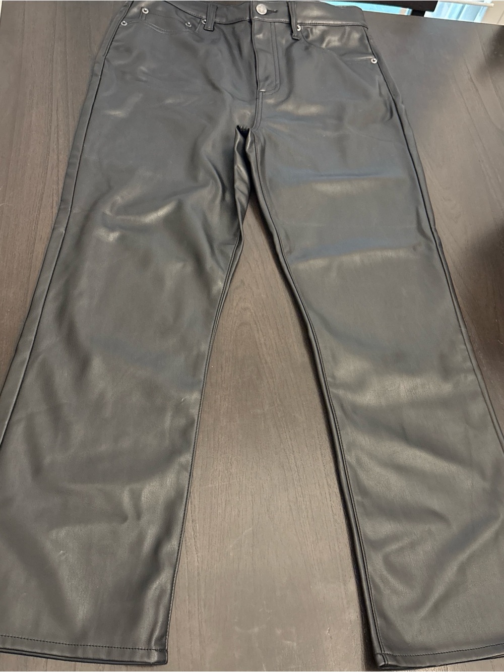 pistola Black Faux Leather Pants